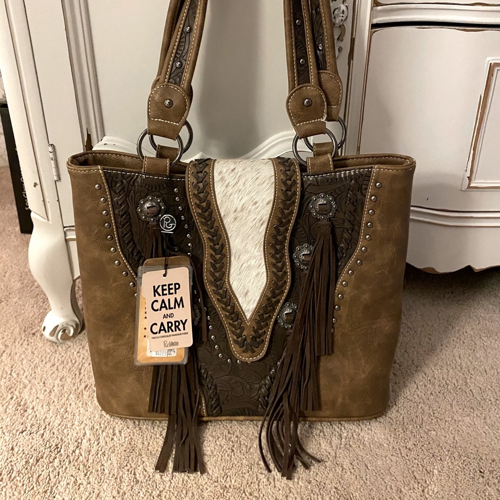 Western concealed carry purse